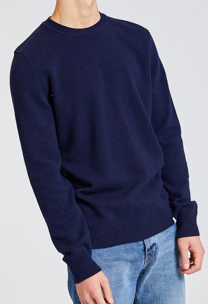 Norse Projects Sigfred Merino Lambswool Sweater Dark Navy