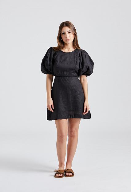 Faithfull The Brand Mai Mini Dress Black