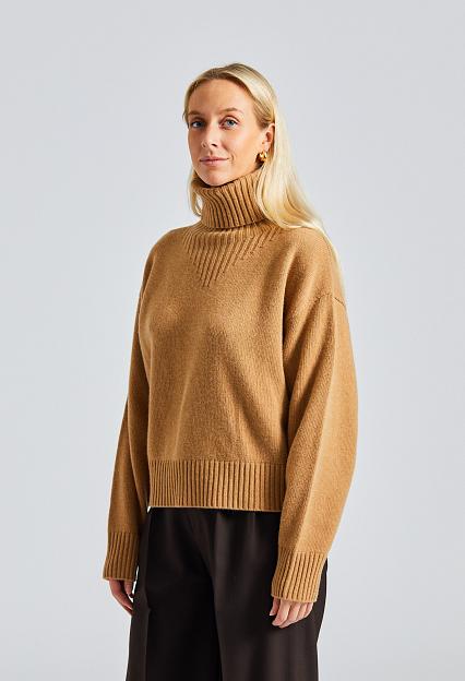 Filippa K Wool Turtleneck Sweater Camel