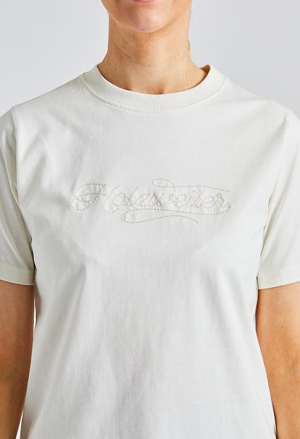 Holzweiler Penny Embroidery Tee Ecru t-skjorte
