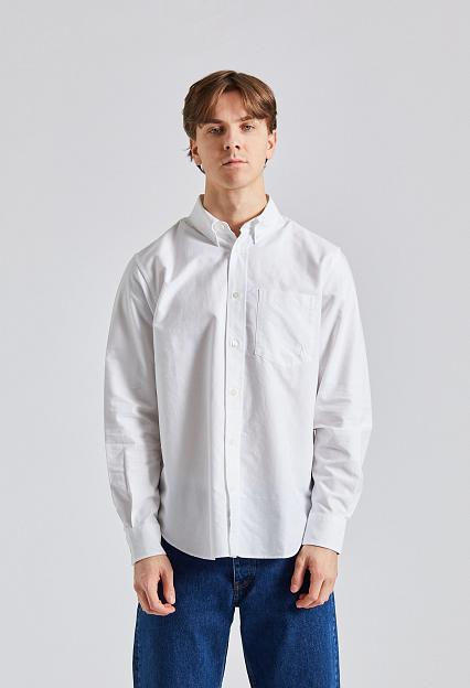 Norse Projects Algot Oxford Monogram White