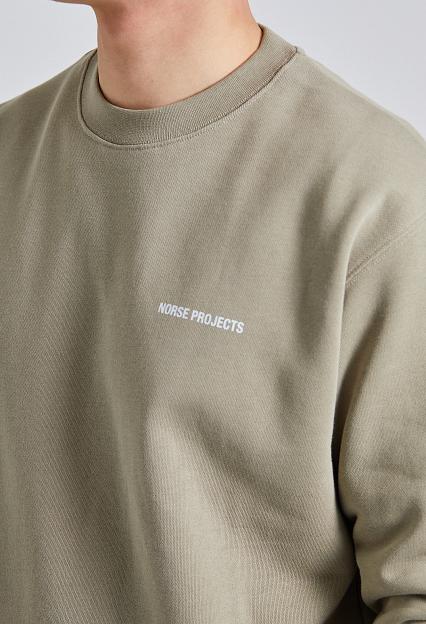 Norse Projects Arne Relaxed Organic Logo Sweatshirt Clay