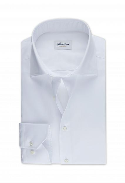 Stenströms Superslim Superior Twill Shirt White