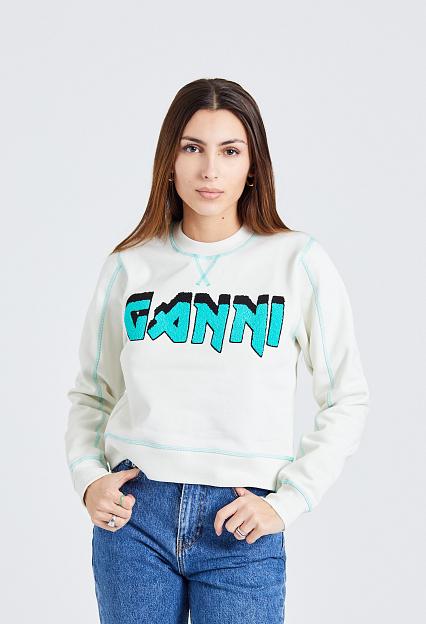 Ganni Isoli Ganni Rock Sweatshirt Egret