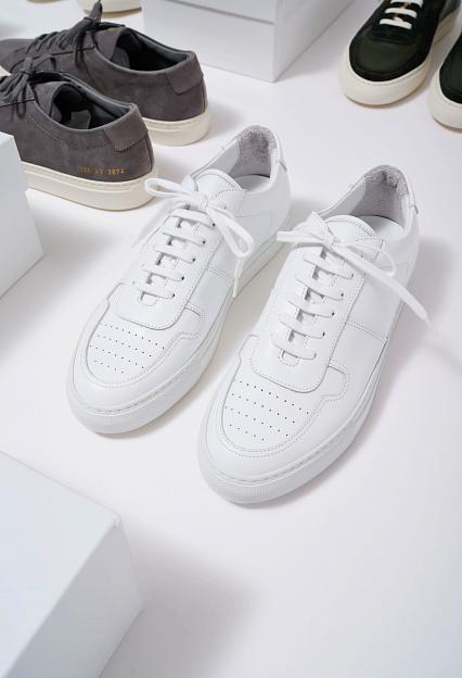 Common Projects Bball Low in Leather White