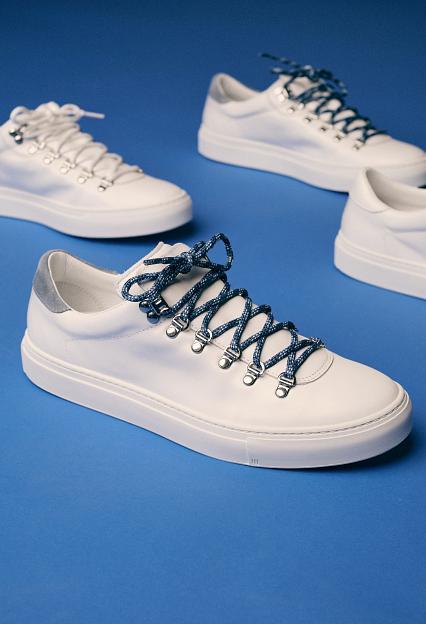 Diemme Marostica Low White Nappa/Blue Sky Suede Sneaker