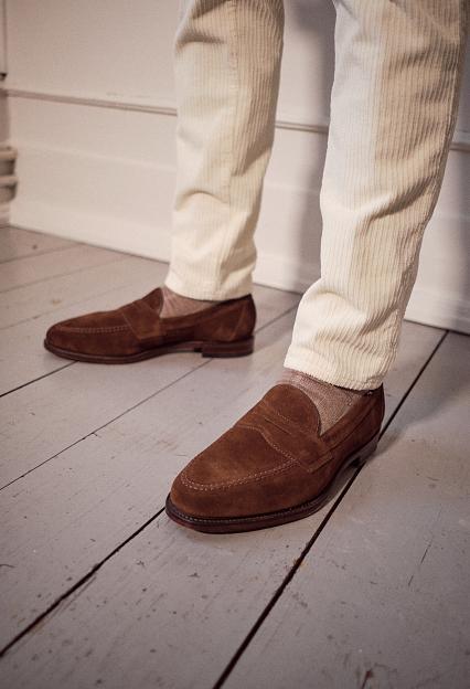 LOAKE Imperial Penny Loafer Brown Suede