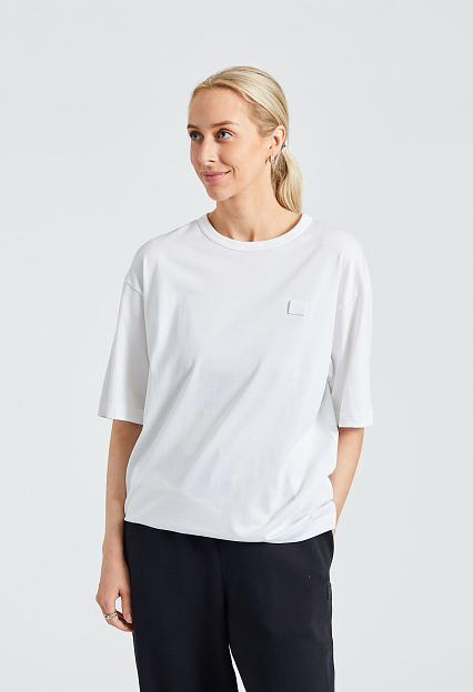Acne Studios Crew Neck T-shirt Relaxed Fit Optic White FA-UX-TSHI000244