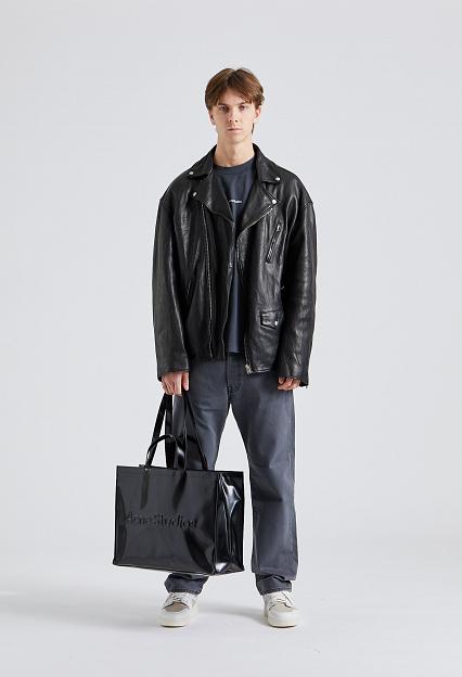 Acne Studios Distressed Leather Jacket Black FN-MN-LEAT000212 