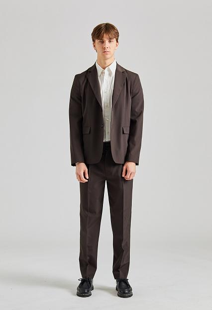 Acne Studios Regular Fit Suit Jacket Cacao Brown FN-MN-SUIT000342