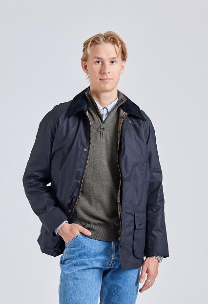 Babour Ashby Wax Jacket Navy 