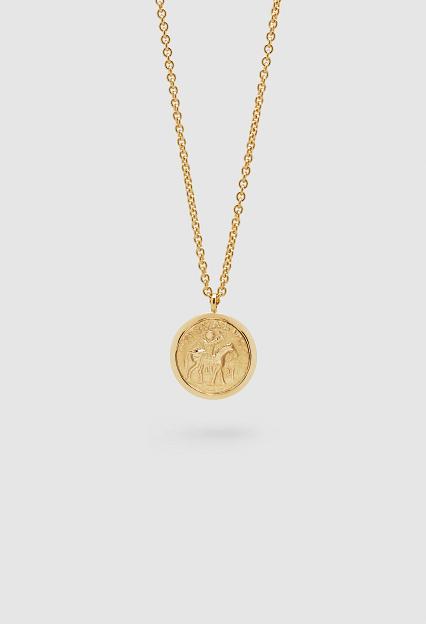 Tom Wood Coin Pendant Gold Horse