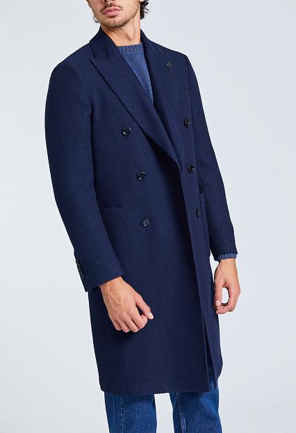 LARDINI Man Coat Special Line Blue