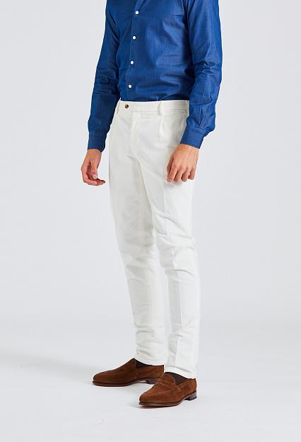 LARDINI Man Trousers Dyed White