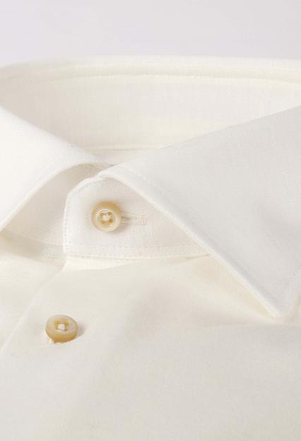 Stenströms New Slimline Casual Off-White Jersey Shirt