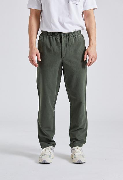 Norse Projects Ezra Relaxed Cotton Linen Trouser Spruce Green