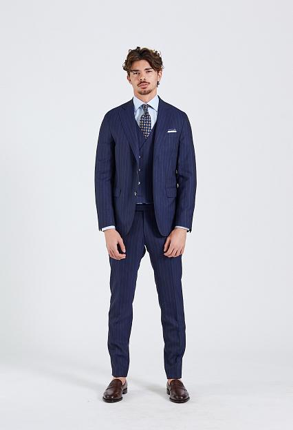 Onesto N.Siena Palermo Camden Suit Navy Pinstripe