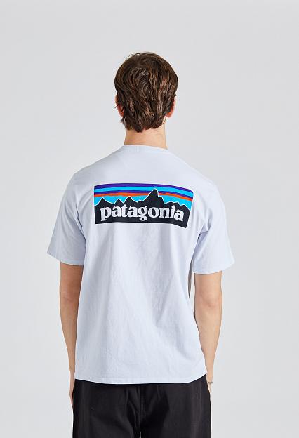 Patagonia M P-6 Logo Respinsibili Tee White