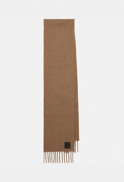 Toteme Monogram Leather Patch Scarf Biscuit