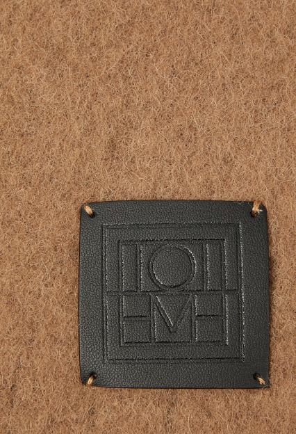 Toteme Monogram Leather Patch Scarf Biscuit