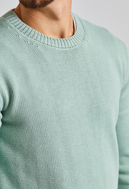 ZANONE Giro Soft Cotton Sweater Acqua Marina