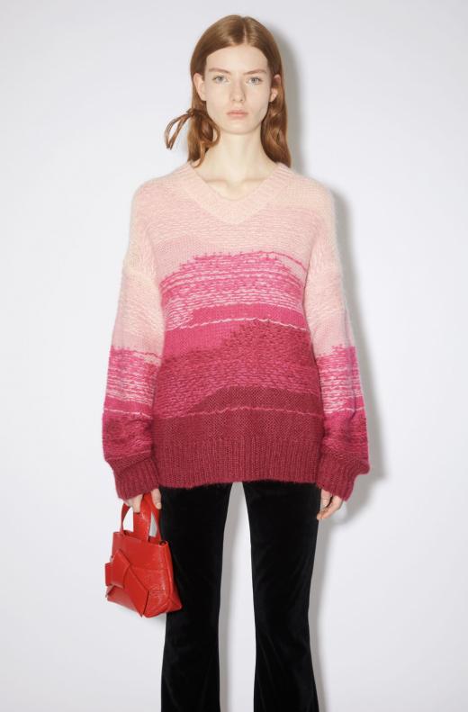 Acne Studios FN-WN-KNIT000440 Berry Pink/Multi